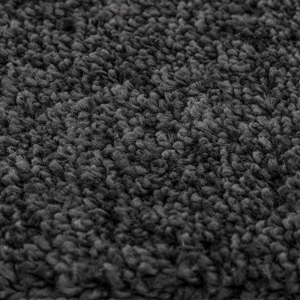 Neslystantis plaukuotas kilimas Tamsiai pilka 120 x 120 cm PP