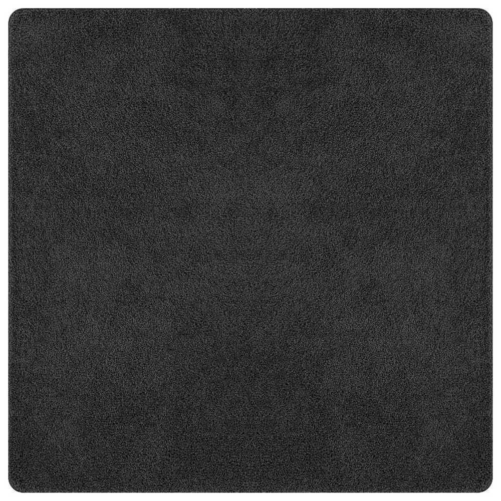 Neslystantis plaukuotas kilimas Tamsiai pilka 120 x 120 cm PP