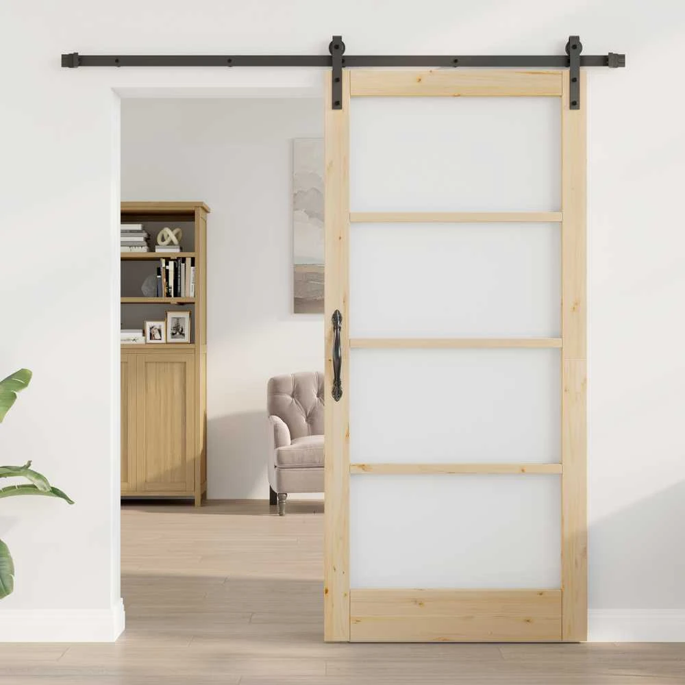 Slankios durys ORKDAL Natūrali ir juoda 93 x 202 cm