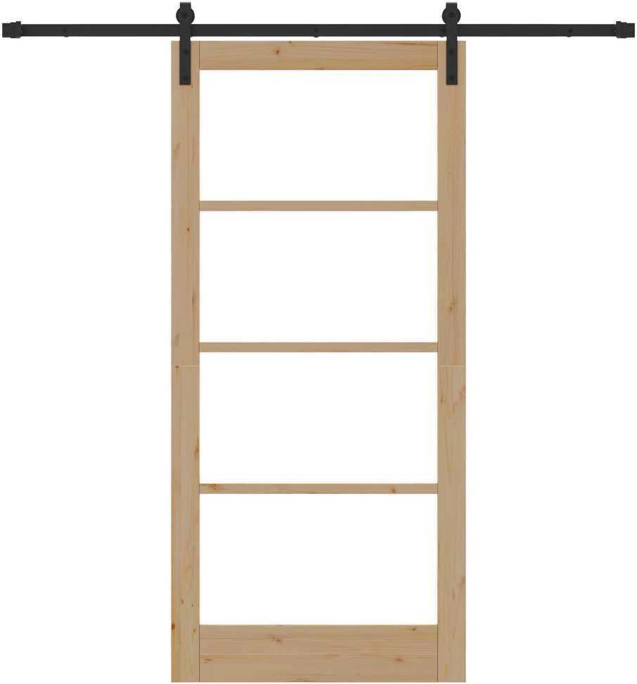 Slankios durys ORKDAL Natūrali ir juoda 93 x 202 cm