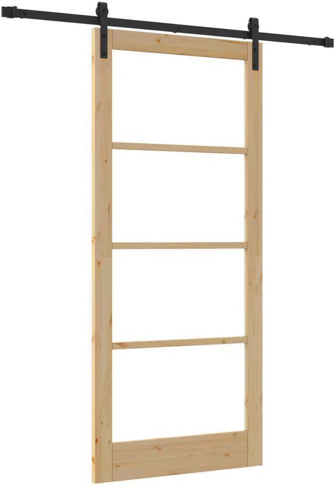 Slankios durys ORKDAL Natūrali ir juoda 93 x 211 cm