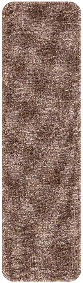 Slydimui atsparūs laiptų kilimėliai 15 vnt. 75 x 20 cm Ruda PP