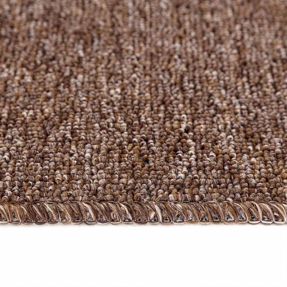 Slydimui atsparūs laiptų kilimėliai 15 vnt. 75 x 20 cm Ruda PP