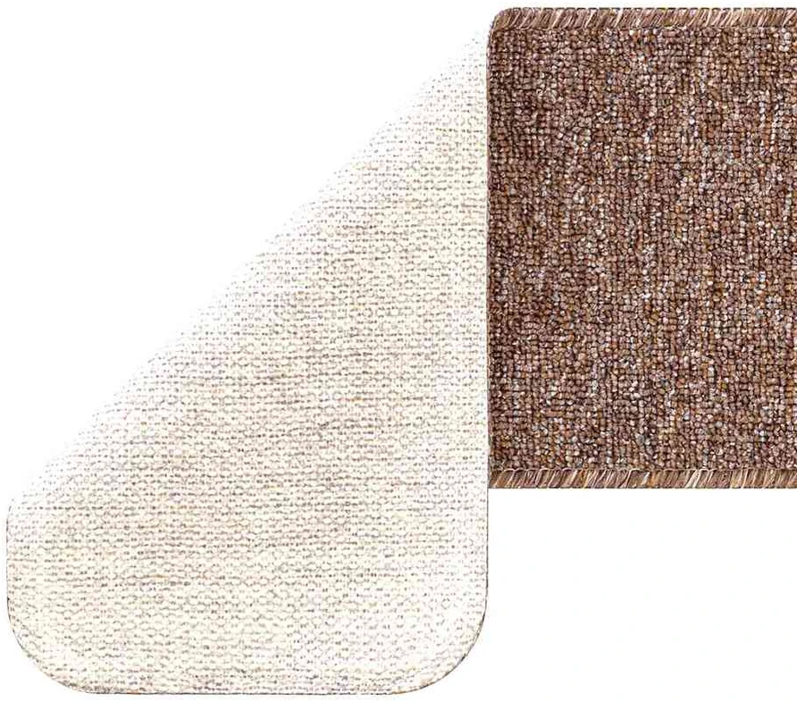Slydimui atsparūs laiptų kilimėliai 15 vnt. 75 x 20 cm Ruda PP