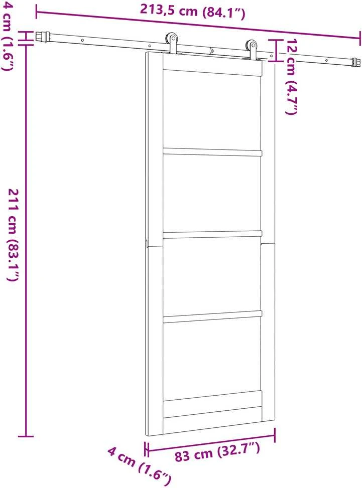 Slankios durys ORKDAL Balta 83 x 211 cm