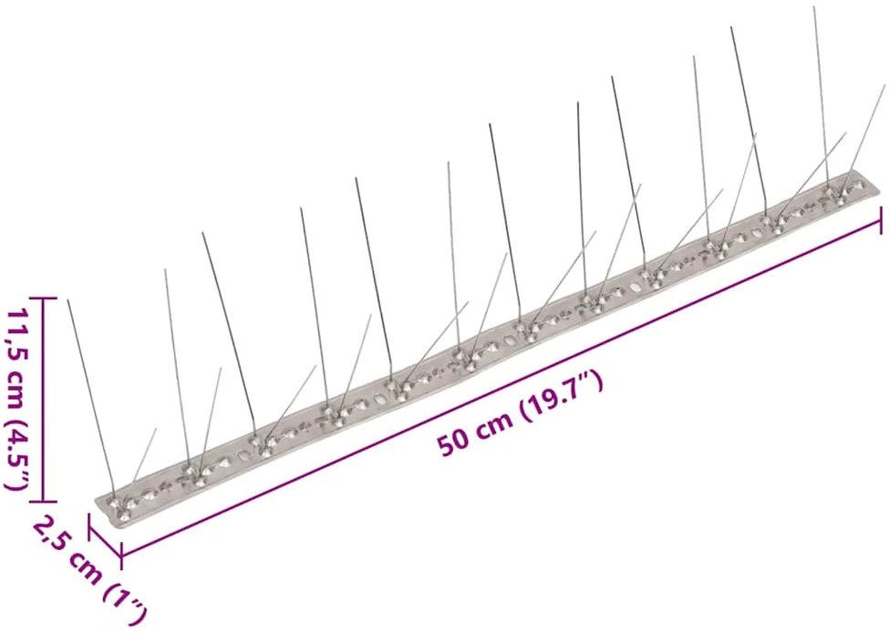 Smaigų rinkinys nuo paukščių/balandžių, 20vnt., 4 eilės, 10m