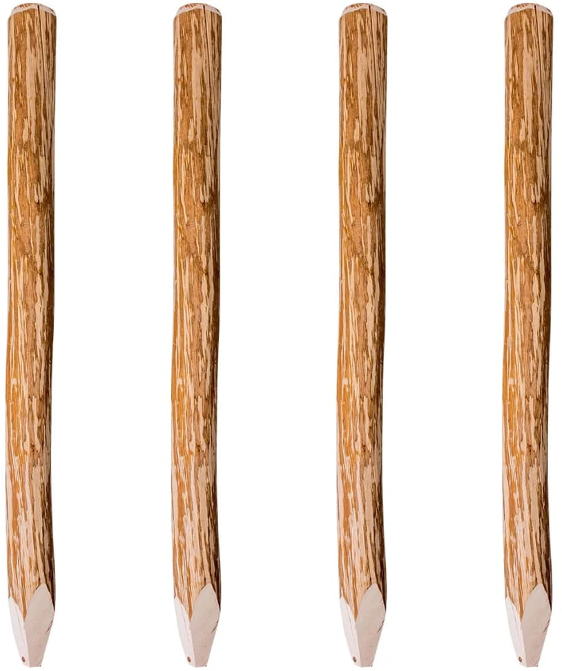 Smailūs tvoros stulpai, 4vnt., 120cm, lazdyno mediena