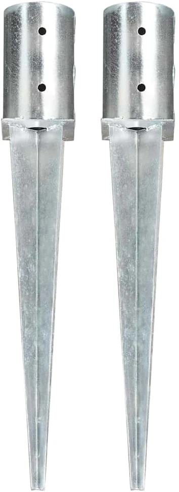Smeigiami kuoliukai, 2vnt., sidabriniai, 8x61cm, plienas