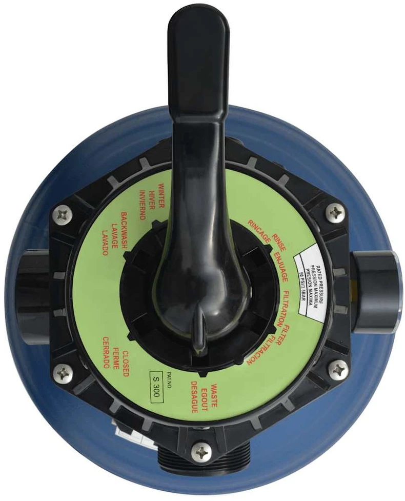 Smėlio filtras baseinui su 6 pozicijų vožtuvu, mėlynas, 460mm