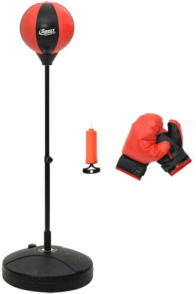 Smūgiavimo kamuoliukų rinkinys su pirštinėmis/pompa, 81-122cm