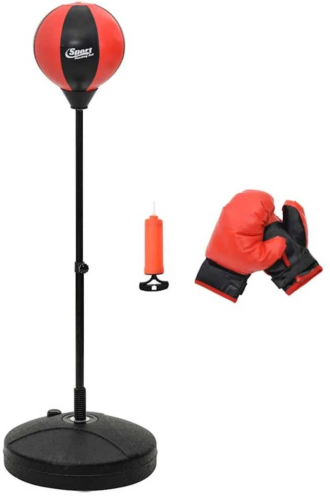 Smūgiavimo kamuoliukų rinkinys su pirštinėmis/pompa, 81-122cm
