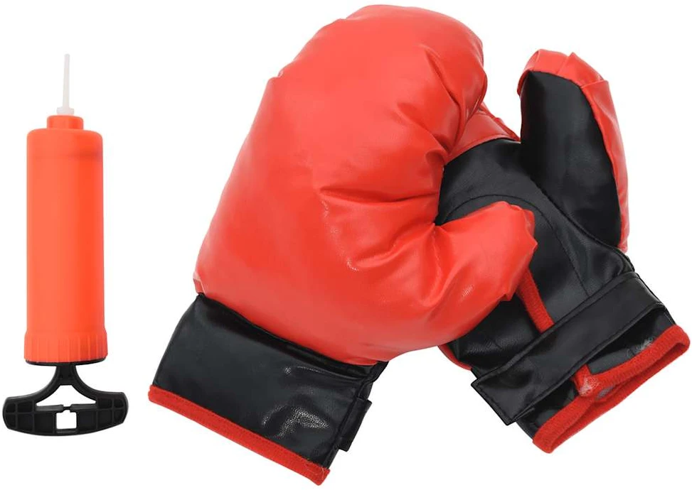 Smūgiavimo kamuoliukų rinkinys su pirštinėmis/pompa, 81-122cm