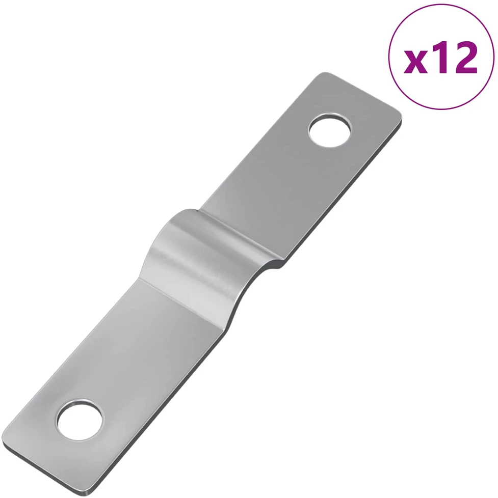 Smūgio įdėklas 12 vnt. Sidabro 50 x 10 x 1,2 mm Geležis
