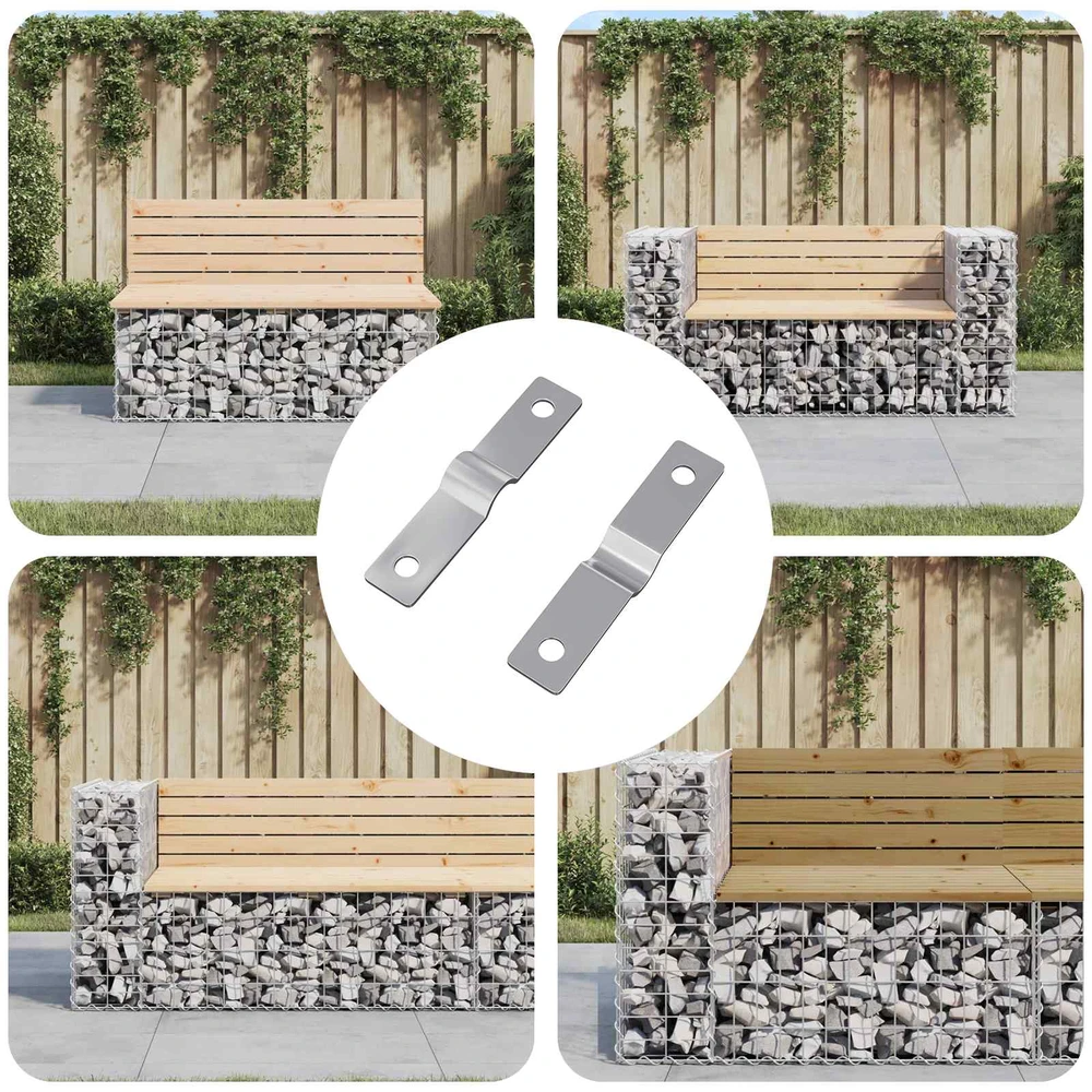 Smūgio įdėklas 2 vnt. Sidabro 50 x 10 x 1,2 mm Geležis