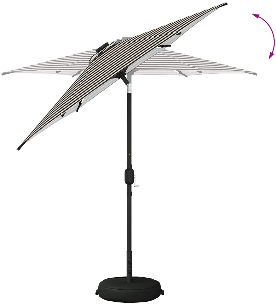 Sodo skėtis su LED šviesomis ir standu 230 x 230 cm Poliesteris