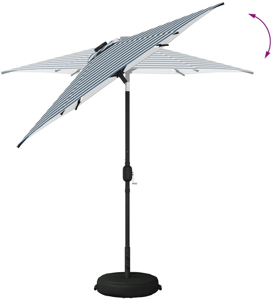 Sodo skėtis su LED šviesomis ir standu 230 x 230 cm Poliesteris