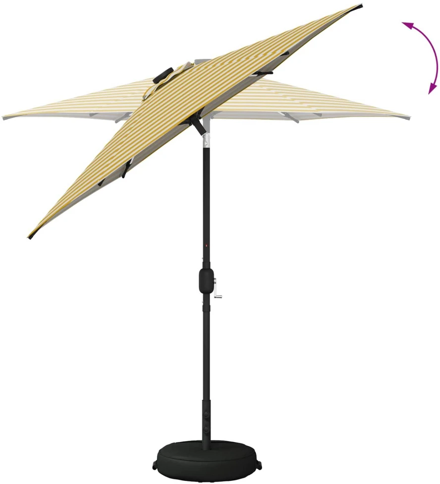 Sodo skėtis su LED šviesomis ir standu 230 x 230 cm Poliesteris