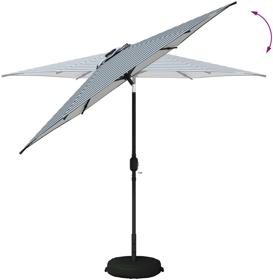 Sodo skėtis su LED šviesomis ir standu 270 x 270 cm Poliesteris
