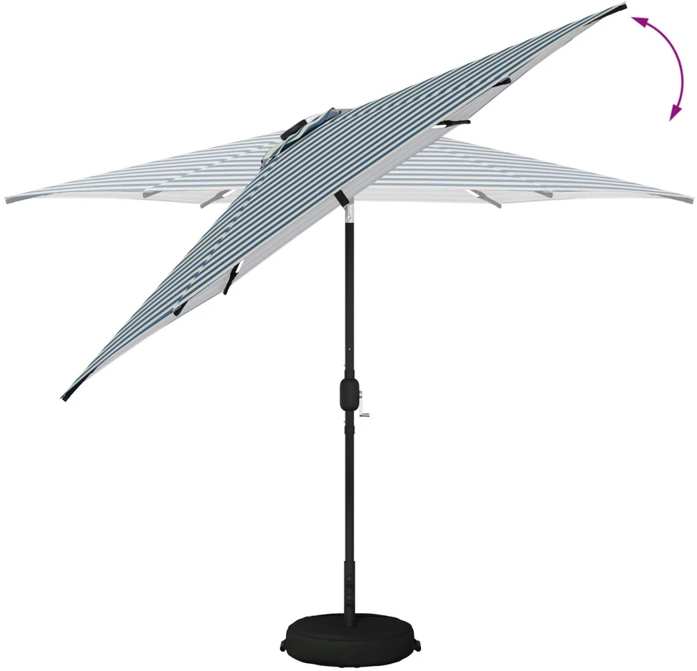 Sodo skėtis su LED šviesomis ir standu 300 x 300 cm Poliesteris
