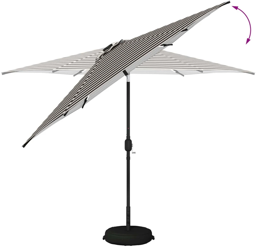 Sodo skėtis su LED šviesomis ir standu 300 x 300 cm Poliesteris