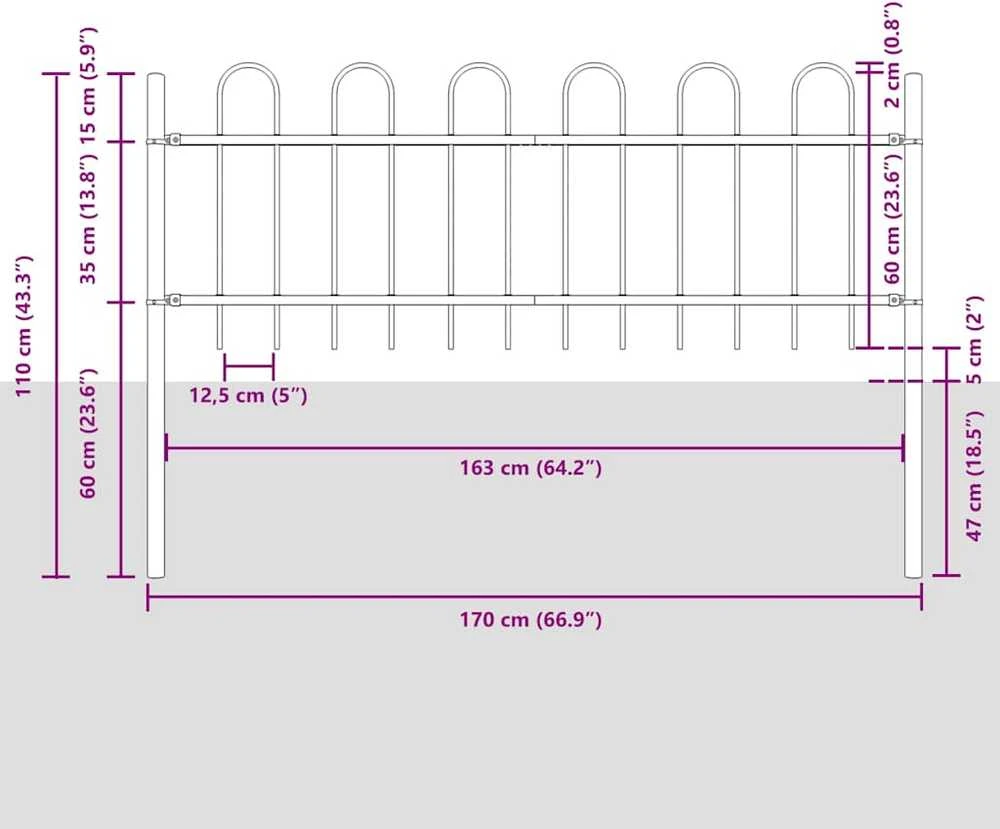 Sodo tvora BOXTEL 3 vnt. 5,1 x 0,6 m Miltelinis plienas Balta
