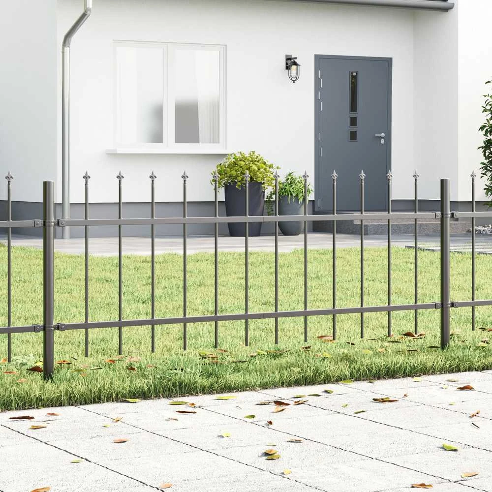 Sodo tvora WOERDEN 5 vnt. 8,5 x 0,6 m Miltelinis plienas Pilka