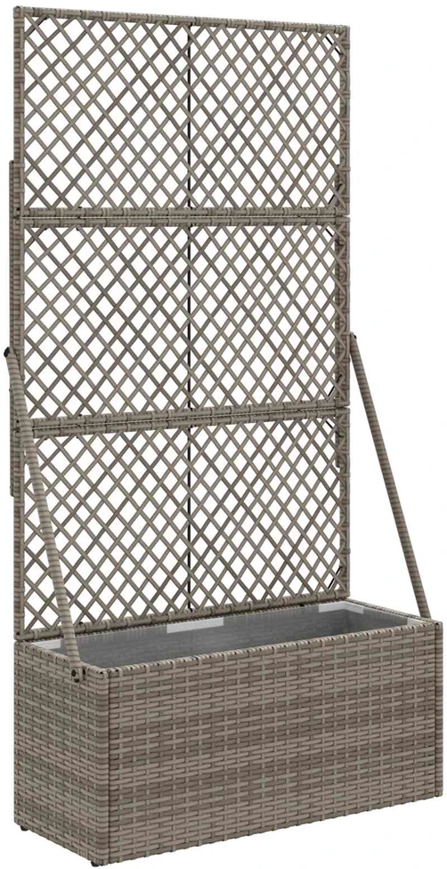 Sodas vazonas su trellis Pilka 70 x 30 x 135 cm poliratanas
