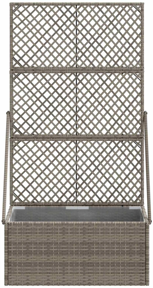Sodas vazonas su trellis Pilka 70 x 30 x 135 cm poliratanas