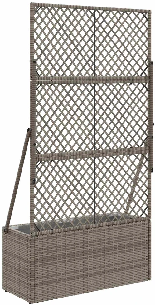 Sodas vazonas su trellis Pilka 70 x 30 x 135 cm poliratanas