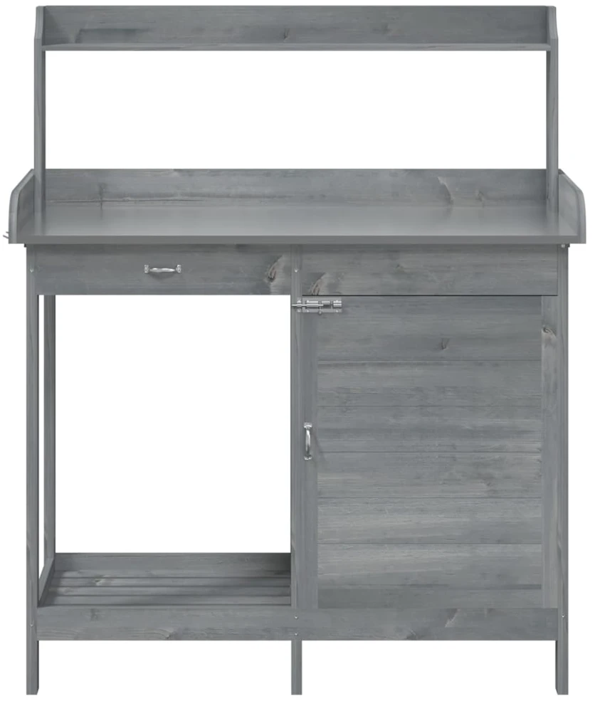 Sodinimo stalas su spintele, pilkas, 110,5x45x124,5cm, eglė