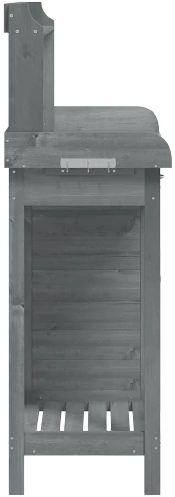Sodinimo stalas su spintele, pilkas, 110,5x45x124,5cm, eglė