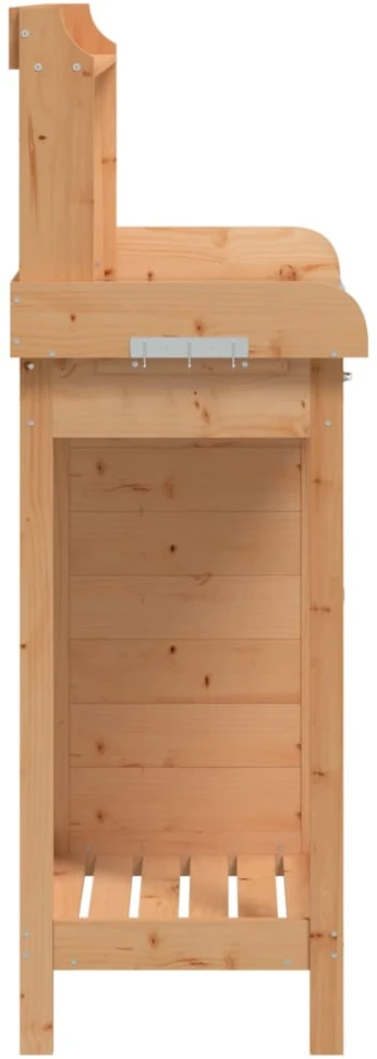 Sodinimo stalas su spintele, rudas, 110,5x45x124,5cm, eglė