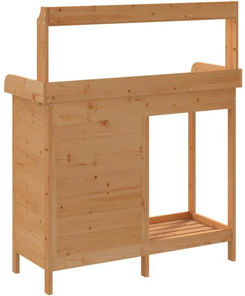 Sodinimo stalas su spintele, rudas, 110,5x45x124,5cm, eglė