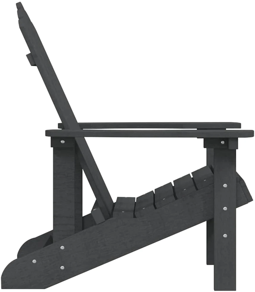 Sodo Adirondack kėdė, antracito spalvos, HDPE