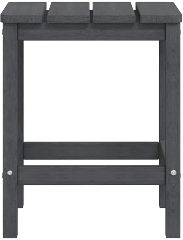 Sodo Adirondack kėdė su pakoja ir staliuku, antracito, HDPE