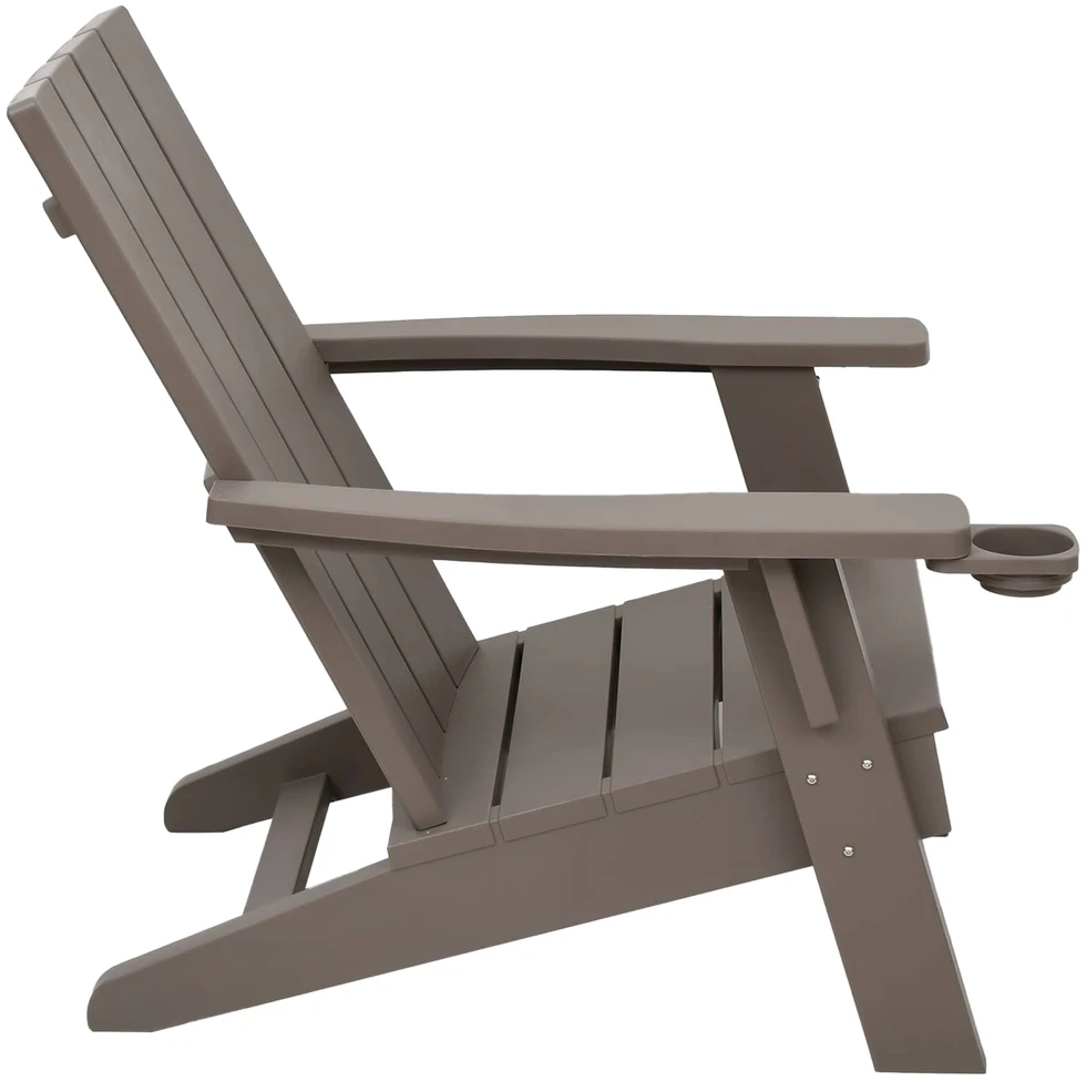 Sodo adirondack kėdė, šviesiai ruda, 75x88,5x89,5cm, PP