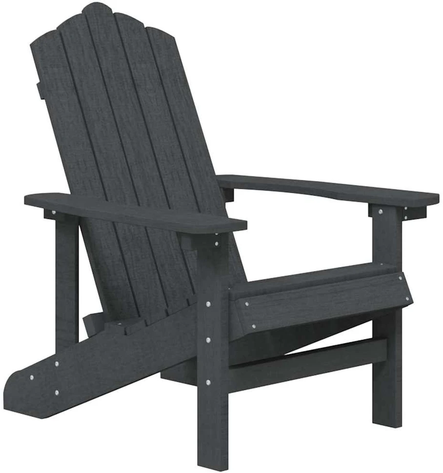 Sodo Adirondack kėdės, 2vnt., antracito spalvos, HDPE