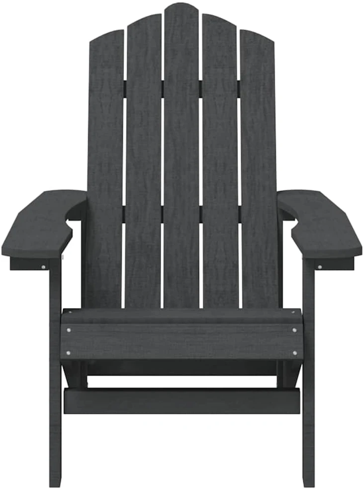 Sodo Adirondack kėdės, 2vnt., antracito spalvos, HDPE