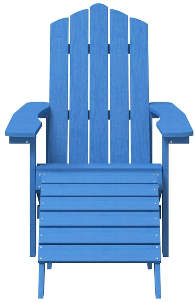 Sodo Adirondack kėdės su pakojomis, 2vnt., mėlynos, HDPE