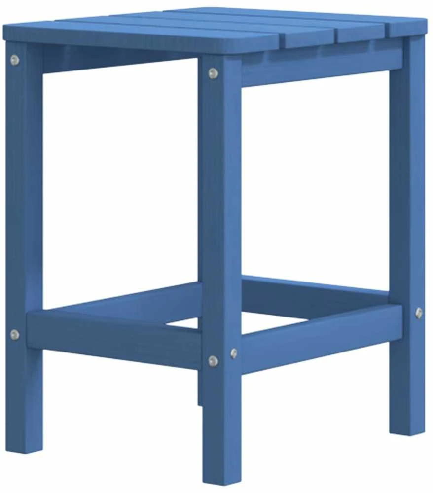 Sodo Adirondack kėdės su pakojomis ir staliuku, mėlynos, HDPE