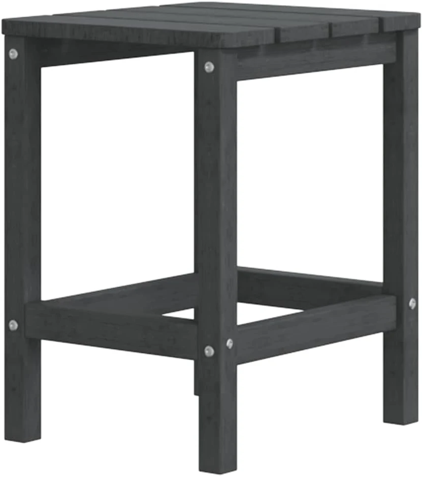 Sodo Adirondack kėdės su staliuku, antracito spalvos, HDPE