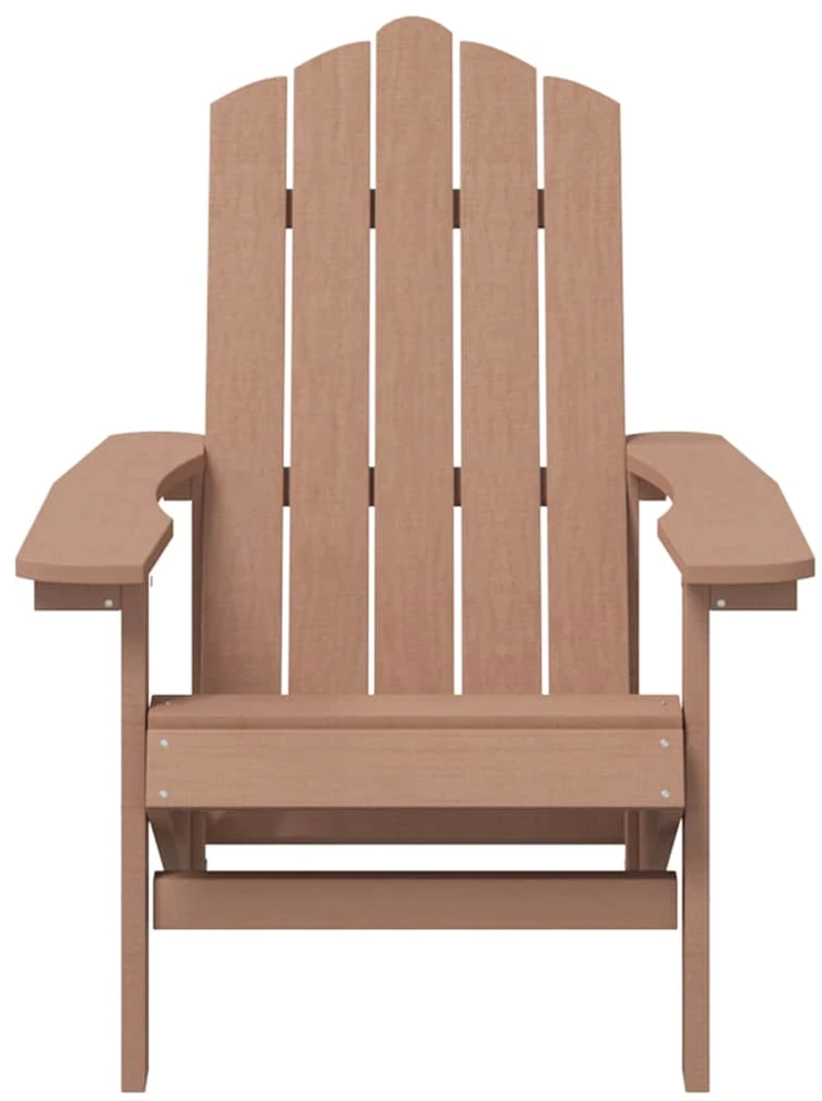 Sodo Adirondack kėdės su staliuku, rudos spalvos, HDPE