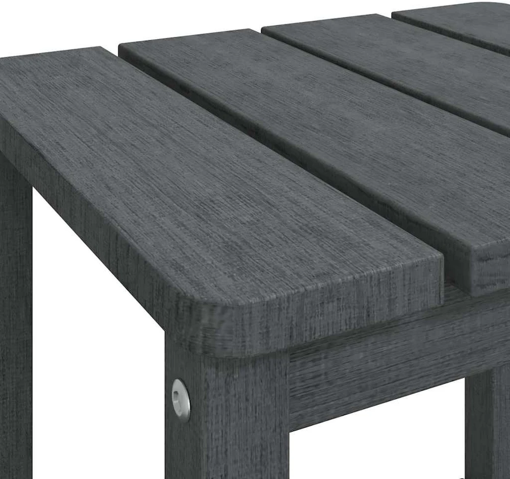 Sodo Adirondack staliukas, antracito spalvos, 38x38x46cm, HDPE
