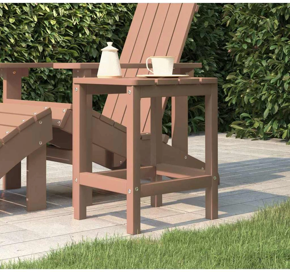 Sodo Adirondack staliukas, rudos spalvos, 38x38x46cm, HDPE