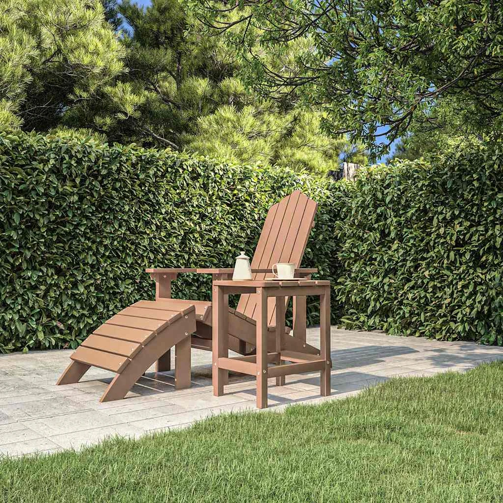 Sodo Adirondack staliukas, rudos spalvos, 38x38x46cm, HDPE