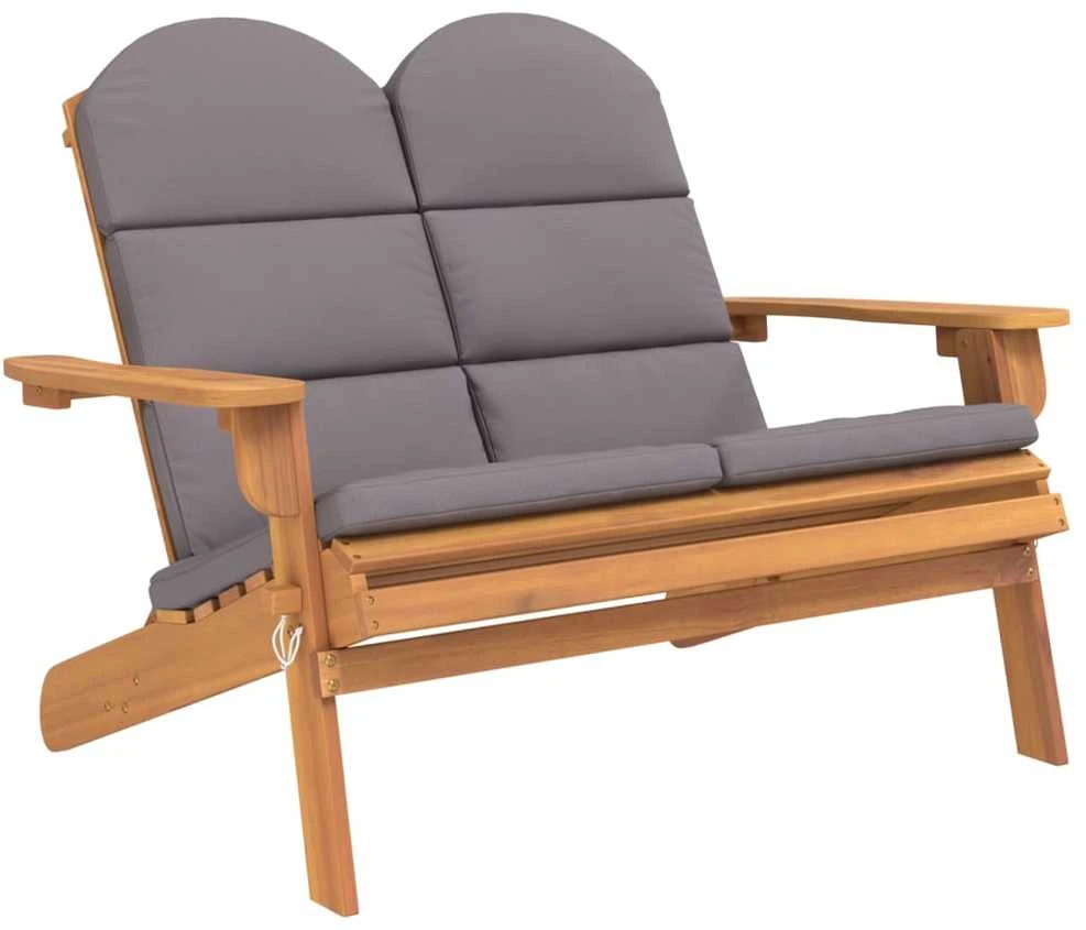 Sodo adirondack suoliukas su pagalvėlėmis, 126cm, akacija