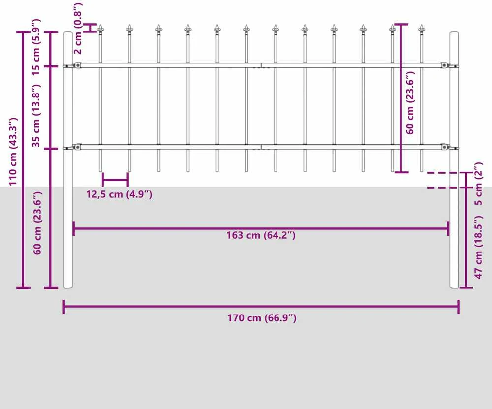 Sodo tvora WOERDEN 7 vnt. 11,9 x 0,6 m Miltelinis plienas Balta