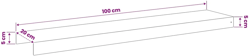 Sodo apvadų dengiamasis profilis 10 vnt. 100 x 20 x 5 cm