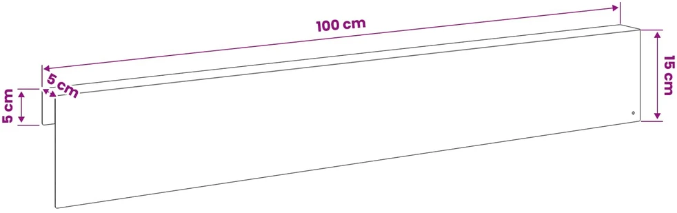 Sodo apvadų dengiamasis profilis 10 vnt. 100 x 5 x 15 cm