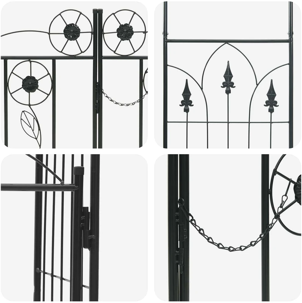 Sodo arka Juoda 102 x 50 x 218 cm Plienas